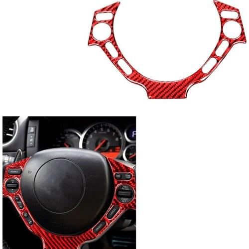 Carbon Fiber Steering Wheel Trim Cover Decorative Sticker for Nissan GTR R35 2008-2014 Interior Moulding Parts