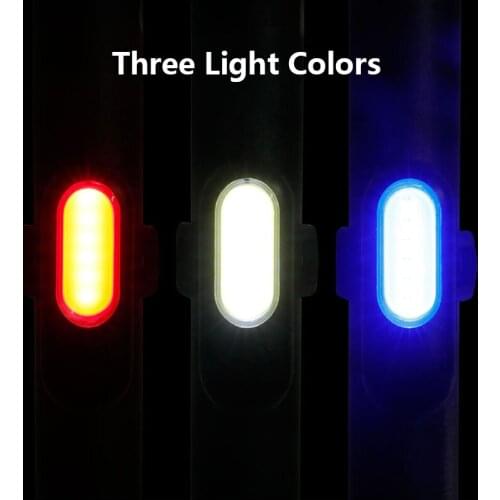 Bicycle Light USB Charging Warning Light Bicycle Taillight COB Highlight Signal Lamp Bicycle Accessories Colorful Night Riding
