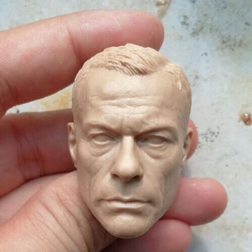 Blank 1/6 Scale EnterBay Jean-Claude Van Damme Head Sculpt Unpainted Fit 12" Figure
