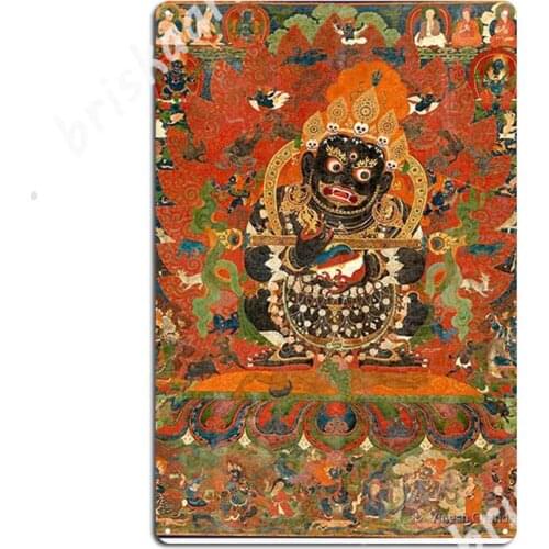Mahakala Protector Of The Tent Metal Signs Wall Decor Wall Cave Club Bar create Tin sign Posters