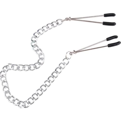 Nipple Clamps Sex Slave Metal chain Breast Clip SM Bondage Breast Sex Toy Adult Game Clamp For Couples Exotic Apparel