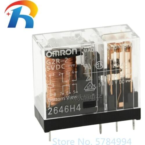 100% New origina G2R-2-5VDC DC5V Omron Relay 5A G2R-2-5V