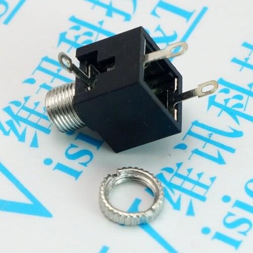 100pcs Good Quality PJ-201M 2.5mm Female Audio Connector 3 Pin DIP Headphone Jack Socket Mono Channel PJ201M