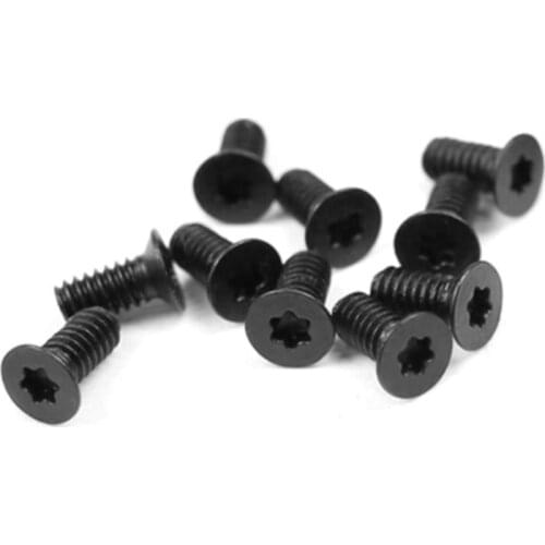 1000PCS M2 M2.5 M3 Black Carbon Steel GB2673 Six-Lobe Torx Head Flat Countersunk Screw Six Lobe Bolt Machine screw