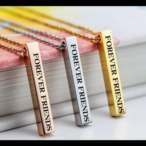 2021 Fashion Stainless Steel Best Friends Pendant Necklace Forever Friends Personality Neckalces for Women Girl Jewelry Gift
