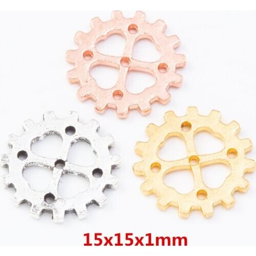 70 pieces of retro metal zinc alloy gear pendant for DIY handmade jewelry necklace making 7827