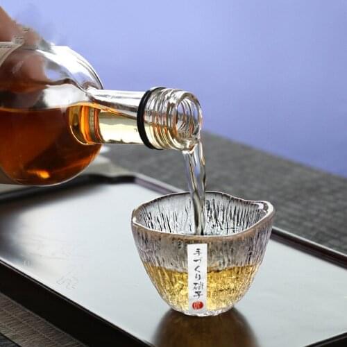 Japanese Style Heat-resistant Glass Cup Exquisite Small Glass Tea Cup 2021 New Hot Office Kitchen Accessories Drinking Glasses