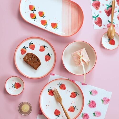 Two-Person Food Bowl Plate Dish Tableware Set Household Ceramic Net Red Tableware Creative Couple 2-Person Group Single