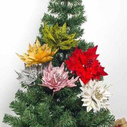 Artificial Flower Christmas Tree Decoration Simulation Leaves Party Ornament Artificial & Dried Flowers Composite Material