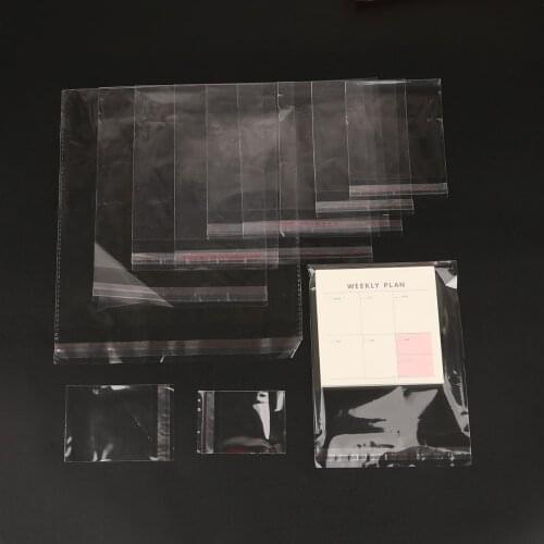 Small Self Adhesive Plastic Bags Reclosable Transparent Jewelry/Food Storage Bag Kitchen Package Bag Clear Self Adhesive Bags