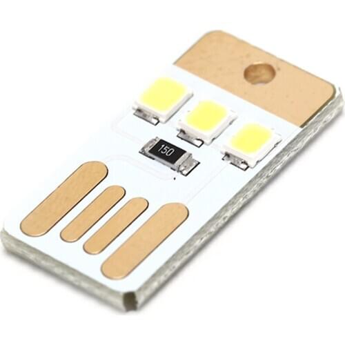 Mini Pocket Card USB Power LED Keychain Night Light 0.2W USB LED Bulb Book Light For Laptop PC Powerbank Night Lamp One / 5pcs