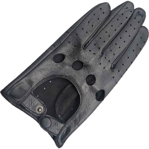 Mens Luxury Genuine Goatskin Leather Driving Gloves Unlined for a tighter fit and extra flexibility