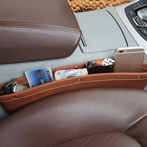 Car Slit Box Organizer Leather Car Seat Crevice Gap Storage Pocket Slot Storage Large storage spaces such as cars