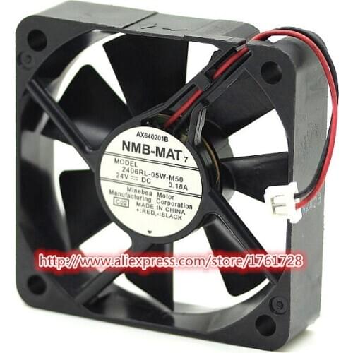 Original 60*60*15mm 6cm 2406RL-05W-M50 24V 0.18A frequency converter dual ball bearings fan