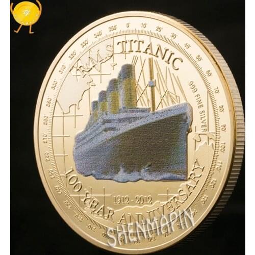 1912 Titanic Commemorative Coin Remember the 100th Anniversary of the Sinking of the British Titanic Coins Collectibles 999 Gold
