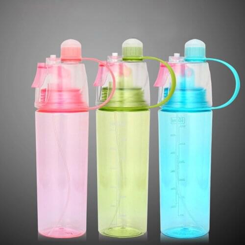 Water Cup Bottle Portable Leak-proof Tour Outdoor Sports Drinking Plastic Water Bottles Mist Spray Water Gym Beach Bottle #P2