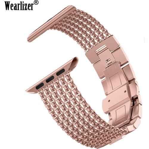 Metal Strap for Apple Watch Band 38mm 40mm 42mm 44mm Mesh Loop Stainless Steel Replacement Women Strap for iWatch 5 4 3 2 1