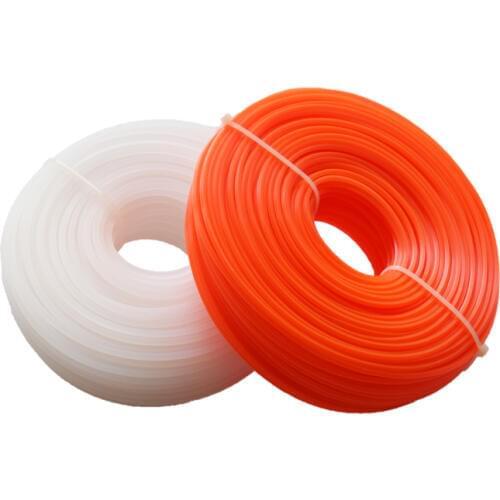 1pc Lawn mower straw rope weeding line grass head nylon plastic rope square round wire saw tooth rope wear-resistant universal