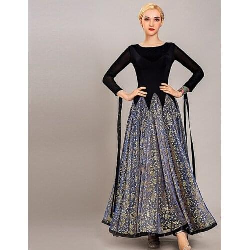 Standard dance dress for ballroom dancing waltz dance costumes spanish flamenco dress standard ballroom waltz dresses long dress