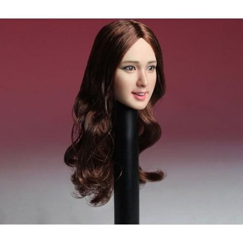 SUPER DUCK 1/6 Asian Beauty Head Sculpture SDH007 Female Soldier Head Carving Fit 12'' Suntan Action Figure Body