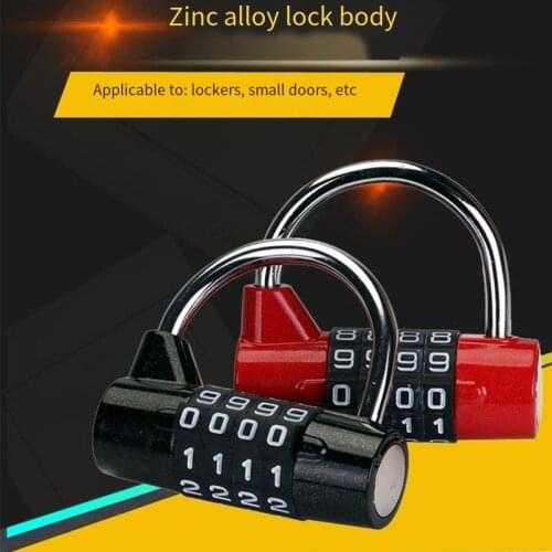 Heavy Duty 4 Dial Digit Combination Lock Weatherproof Security Padlock Outdoor Gym Safety Code Lock Black password lock padlock