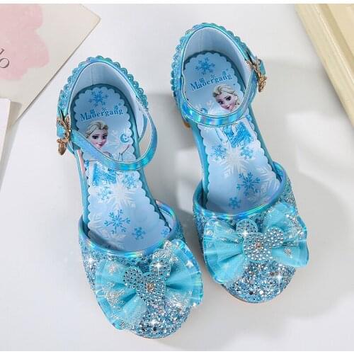 Disney Frozen Crystal Shoes For Baby Girls Childrens Dance non slip Princess Shoes Cartoon Elsa Shoes Girls Sandals