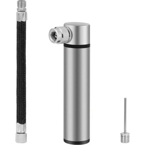 Bicycle Pump Small Aluminum Alloy Pump Mini Basketball Inflator Waterproof Portable with The Ball Pin As A Gift