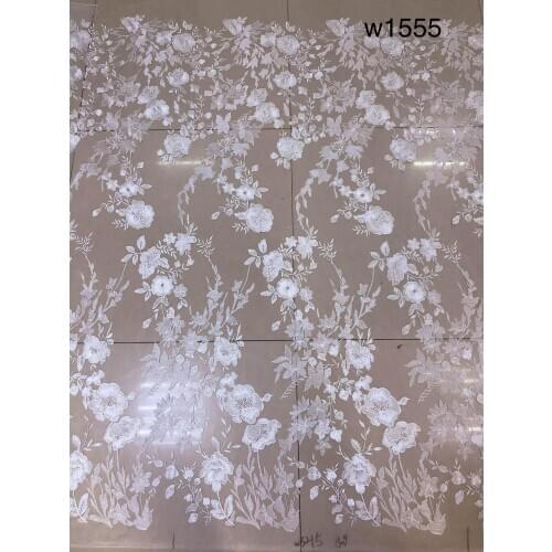 Embroidered sequin flower beautiful lace fabric for wedding dress10 yards/Lot