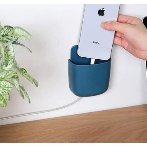 TV Remote Control Storage Box Air Conditioner Storage Case Mobile Phone Plug Holder Stand Container Wall Mounted Organizer