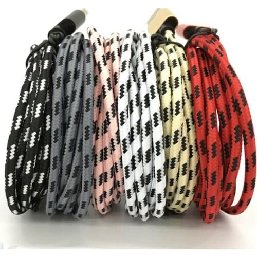 100pcs/lot 2M 3M Aluminium Alloy nylon Braided Type C usb Data charger Cable for Nexus 5 6p for Macbook OnePlus 2