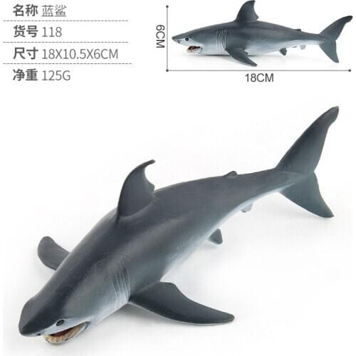 2020 New Arrivals Ocean Sea Life SHARK Simulation Animal Model Plastic Cement Toys Kids Educational Collectible Toys for Gifts
