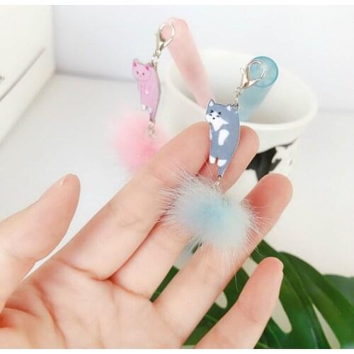 36PCS Korea Creative Student Stationery Supplies Hang A Cat Pendant Pen Color Small Gel Pen Kawaii School Supplies