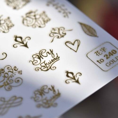 1 Piece of New Craft 3D Nail Sticker Manicure Decoration 5D Nail Decal Decoration Tool Nail Decoration Supplies AE041