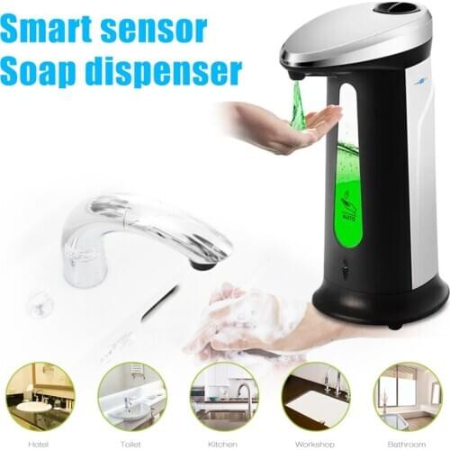 400ml Automatic Touchless Soap Dispenser Sensor Hand Sanitizer Shampoo Cleanser For Bathroom Kitchen Large Capacity WXV