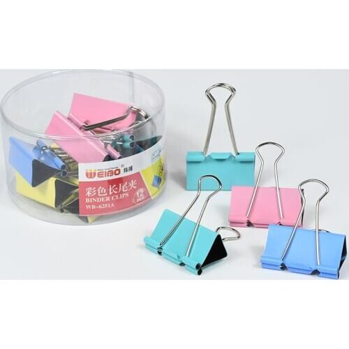 6251A Big Binder Clips Black Clips 12Pcs Home Office Books File Organizer Food ClipsStrong clamping force Easy classification