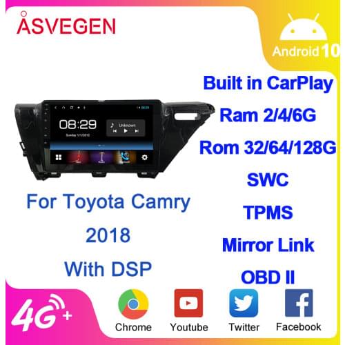Car Radiao GPS Player For Toyota Camry 2018 Ram 4G + 64G with DSP Auto Car Multimedia Stereo Video Player