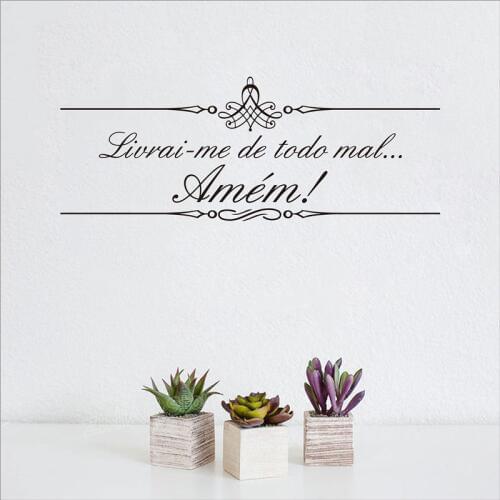 Free Shipping Portuguese Version Christian Wall Stickers Amen Art Vinyl Decals Portugal Religion Wall Decor