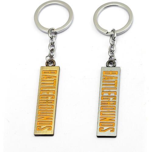 New Game Playerunknowns Battlegrounds Logo Keychain Metal Key Dog Tag PUBG Chain Ring Fans Gift Jewelry Chaveiro Sleutelhanger