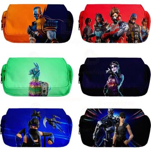 Fortnite Pencil Case Battle Royale Pencil Bag Large Capacity Zipper Victory Game Accessories Cartoon Students Staionary
