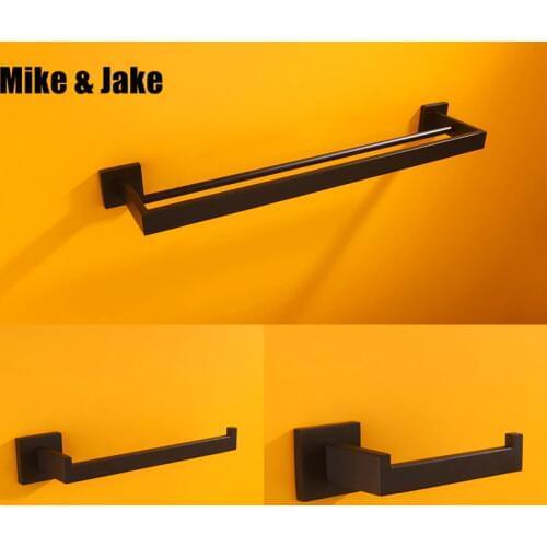 Black bathroom shelf double towel bar paper holder black towel ring and bathroom black corner shelf bathroom accessory kit