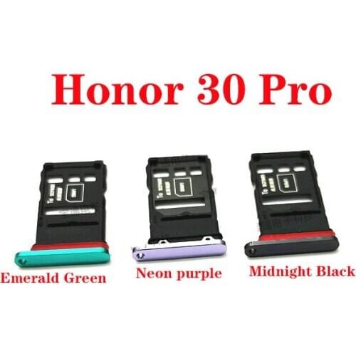 For Huawei Honor 30 Pro Original Sim Cards Adapters SIM Card Holder Tray Slot Replacement Parts