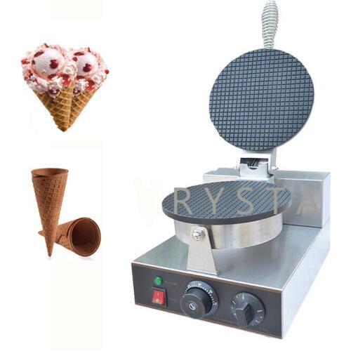 Electric Waffle Cone Maker Ice Cream Cone Maker Nonstick Commercial Machine Egg Pan Roll Maker 220V FY-1A