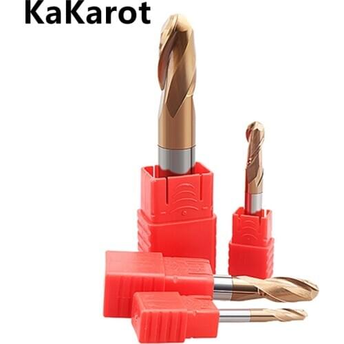 HRC55 2Flutes Carbide Ball Nose End Mill R0.5 R1 R2 R3 R4 R5 R6 Tungsten Cobalt Alloy end mill metar mill cutter router bit