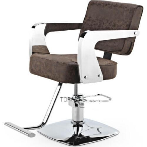 High-end hair salon haircut chair barber chair salon chair hydraulic chair salon chair stainless steel handrails Gifts
