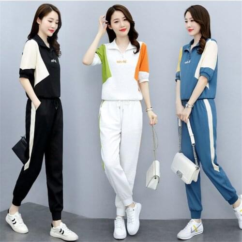 Top selling product in 2021 Lady clothes set Summer printing Sporting suit slim 2 piece set NEW Leisure clothes Tracksuit M-4XL