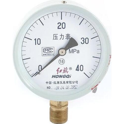 1/2" PT Thread Air Water Arabic Number Display 40 Mpa Mpa Pressure Gauge