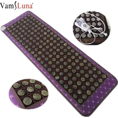 New Far Infrared Heating Pad Natural Jade Tourmaline Mat Electric Hot Stone Heating Mattress Therapy Massage Cushion Jade Mat