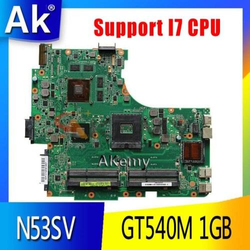 AK N53SV Laptop motherboard for ASUS N53SN N53SM N53SV N53S N53 Test original mainboard GT540M 1GB HM65