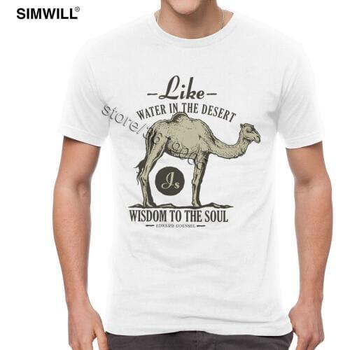 Fashion Camel Tee Shirts Cool Casual Cotton T Shirts Mens Short Sleeved O-neck Desert Humps Tshirt
