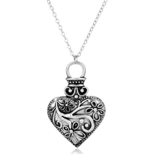 MQCHUN New Fashion Retro Necklace & Pendant Vampire Diary Elena Gilbert Heart Pendant Necklace Women Choker Necklace -30